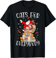 Cats For Everybody Ugly Christmas Cat Funny Xmas T-Shirt