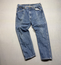 Vintage Wrangler 96501DK Jeans Mens 38x30 USA Made Blue Denim Straight Workwear