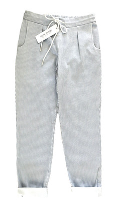 Stehmann Chino- Schlupfhose ''Juna-5 ''  weiß-zart hellblau gestreift   Gr. 36 Neu