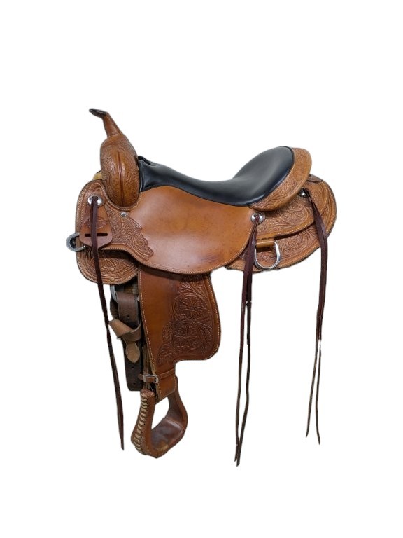 16.5 Inch Used Circle Y Oyster Creek Western Trail Saddle X-wide