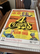 4 Clowns (1970) Original US One Sheet Movie Poster Laurel, And Hardy free ship