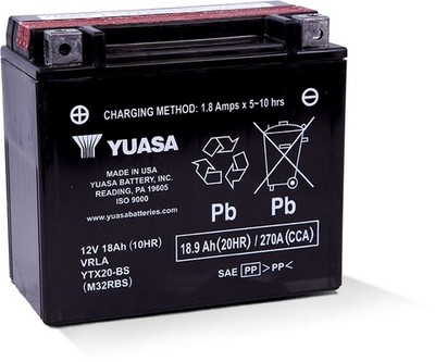 Yuasa Maintenance Free YTX20BS 12 Volt Battery For Arctic Cat Crossfire 500 2007