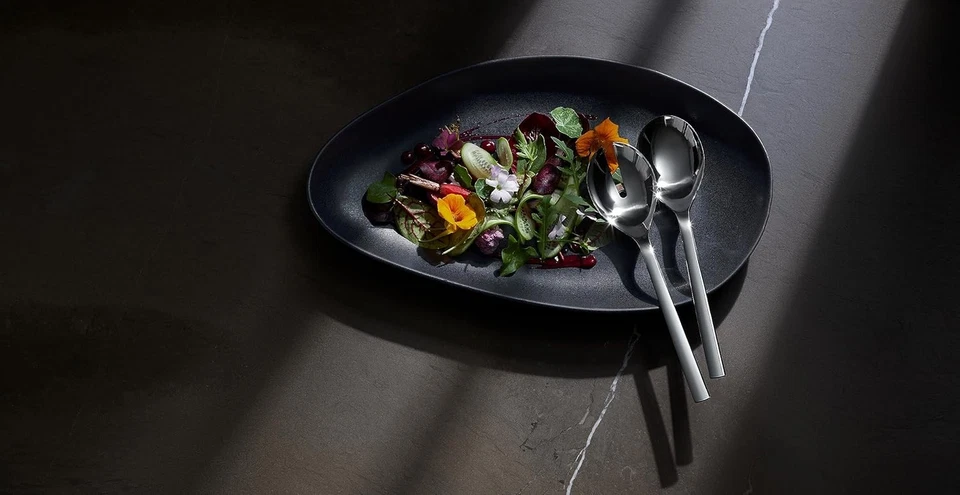 WMF Nuova - Cubiertos Ensalada 25 cm 2 Piezas , Acero Inoxidable Pulido Cromarga - Imagen 3 de 4