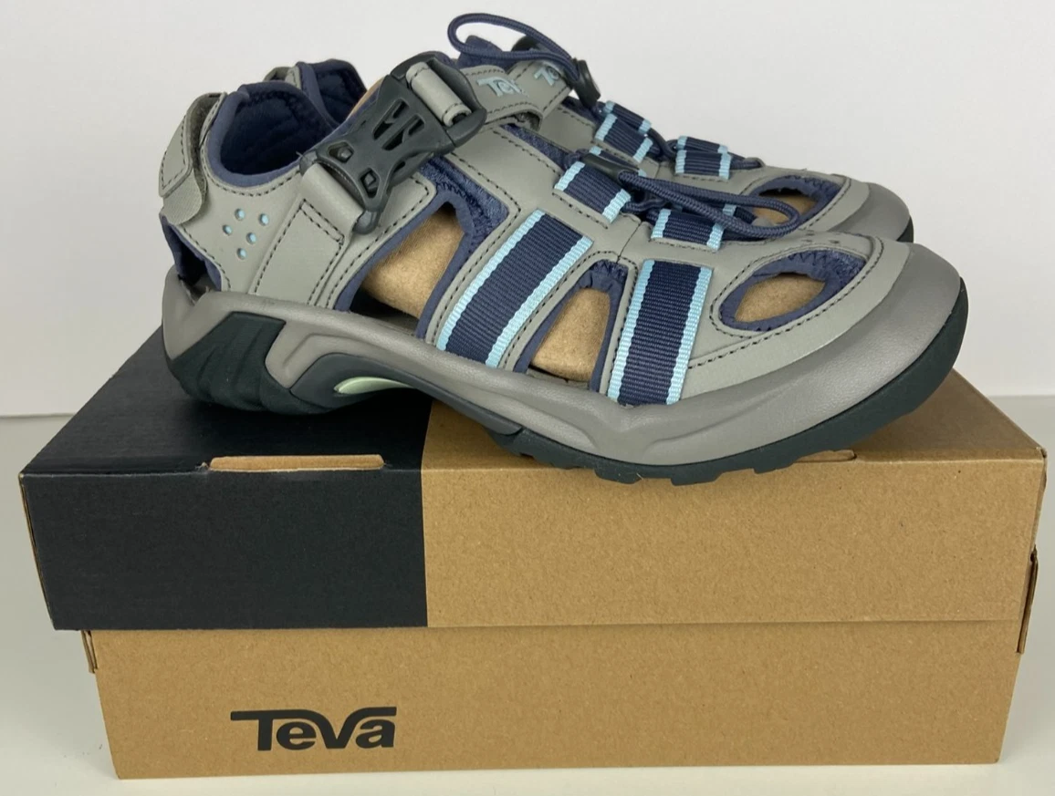 Teva Women's Omnium W Sandals Size 5.5 Gray & Blue Hiking Outdoors - New In Box