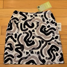 NWT SWING CONTROL Picasso Print Womens 18" Pull-On Golf Skort-Size 4 Ret@$120