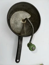Vintage Food Mill Foley MFG CO. 7" Diameter, Green Handle U.S. Pat 192132
