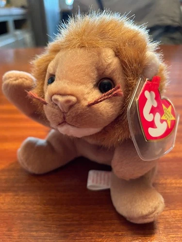 Ty Beanie Baby Roary the Lion 1996 Retired Plush w/ Tags – NWT Mint Vintage 90s