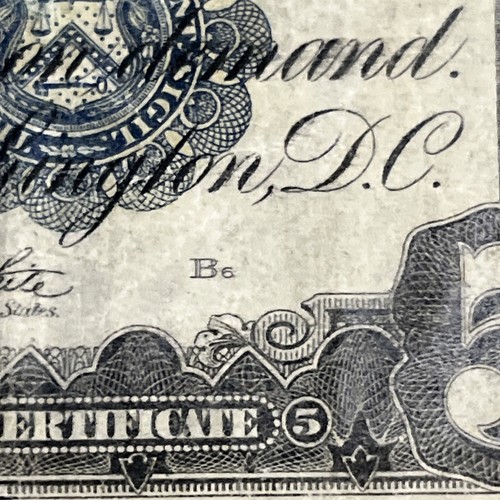 1899 $5 Five Dollar Silver Cert "INDIAN CHIEF” Fr 280m Elliot/White MULE XF40+ - Picture 8 of 13