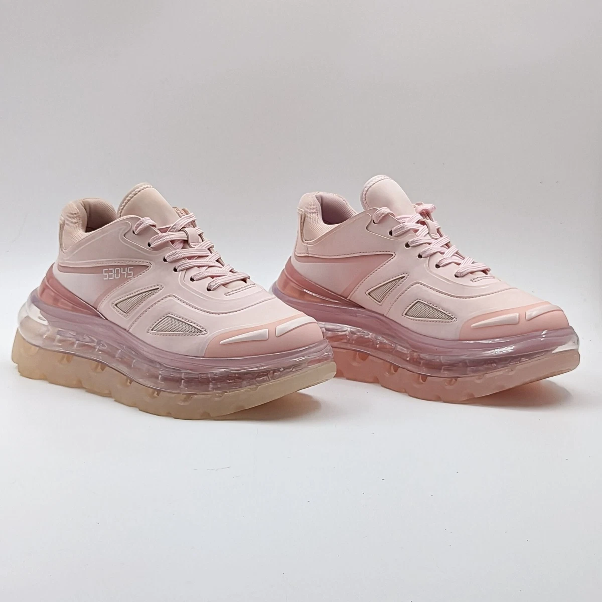 Shoes 53045 Women Blossom Pink Bump Air Platform Sneaker size 7US EUR37