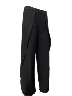 TOTEME Women's Black Toulon Front Silk Trousers #1424 XS NWT