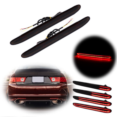LED Rear Reflector Tail Brake Signal Lights For Honda Accord Euro CL7 CL9 04-08