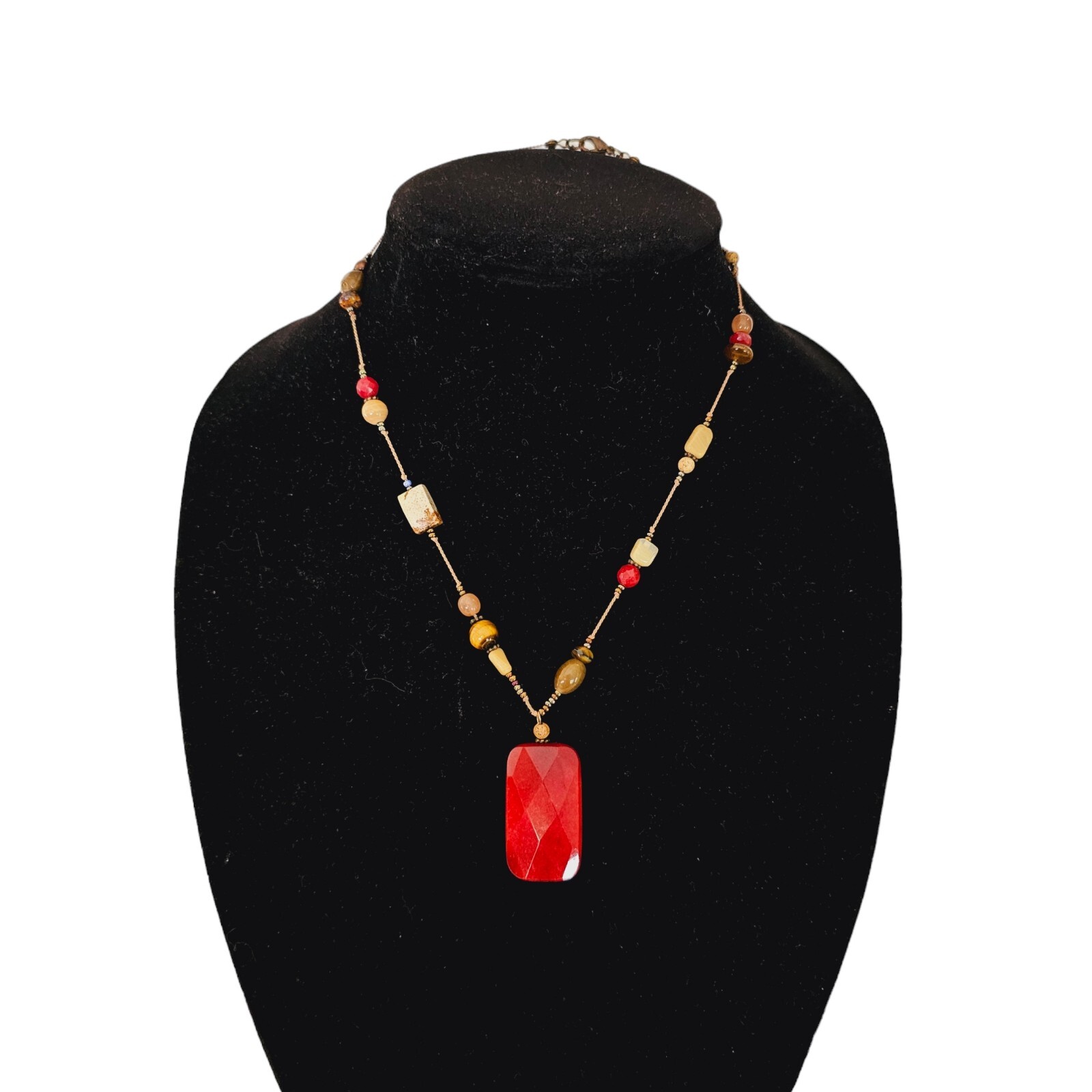 3 Necklaces Layering Mop Abalone Shell Quartz Tig… - image 11