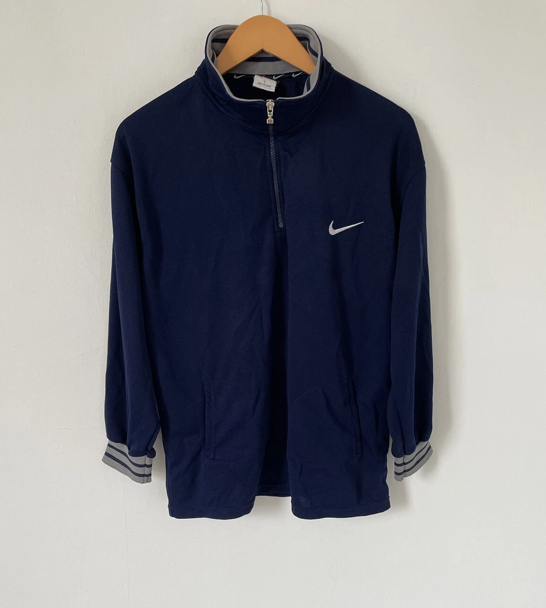 Women s Vintage Nike Quarter Zip Pullover Embroidered Swoosh Logo 90s Size Large