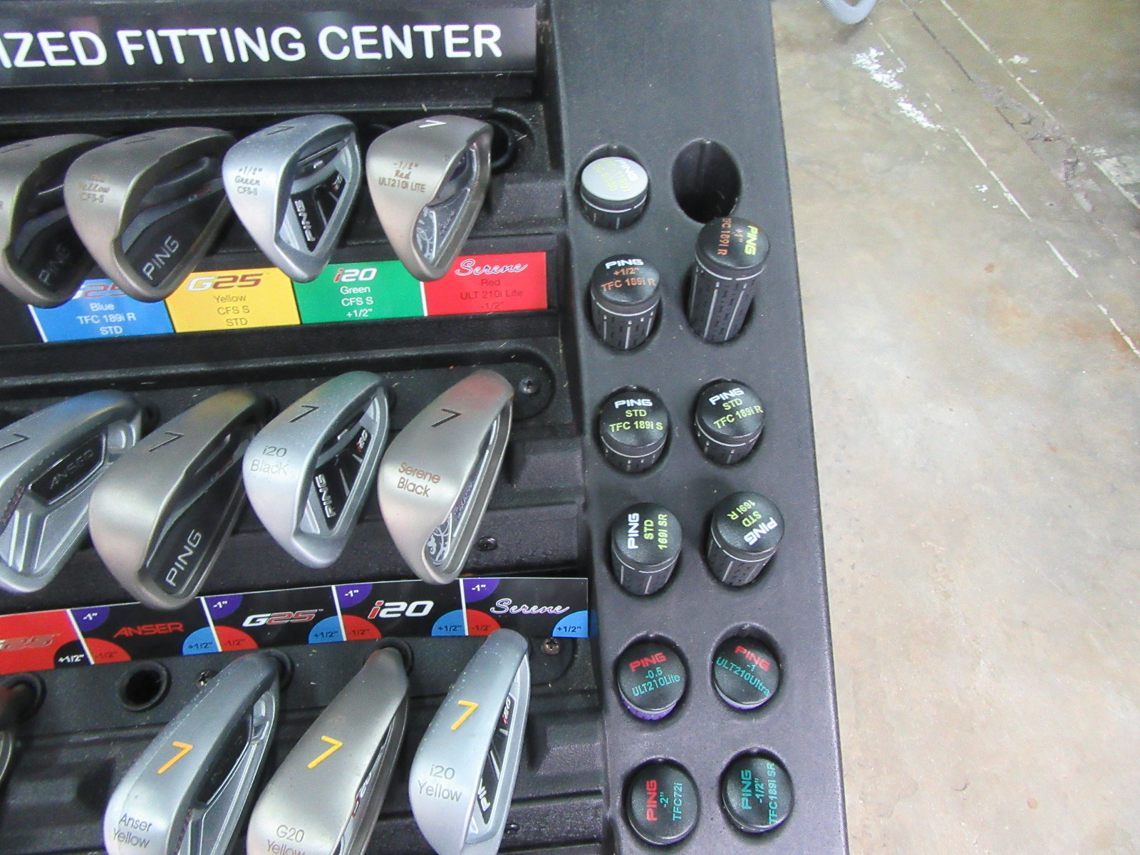 Ping Authorized Fitting Center Cart & Golf Clubs Rare Collectable
