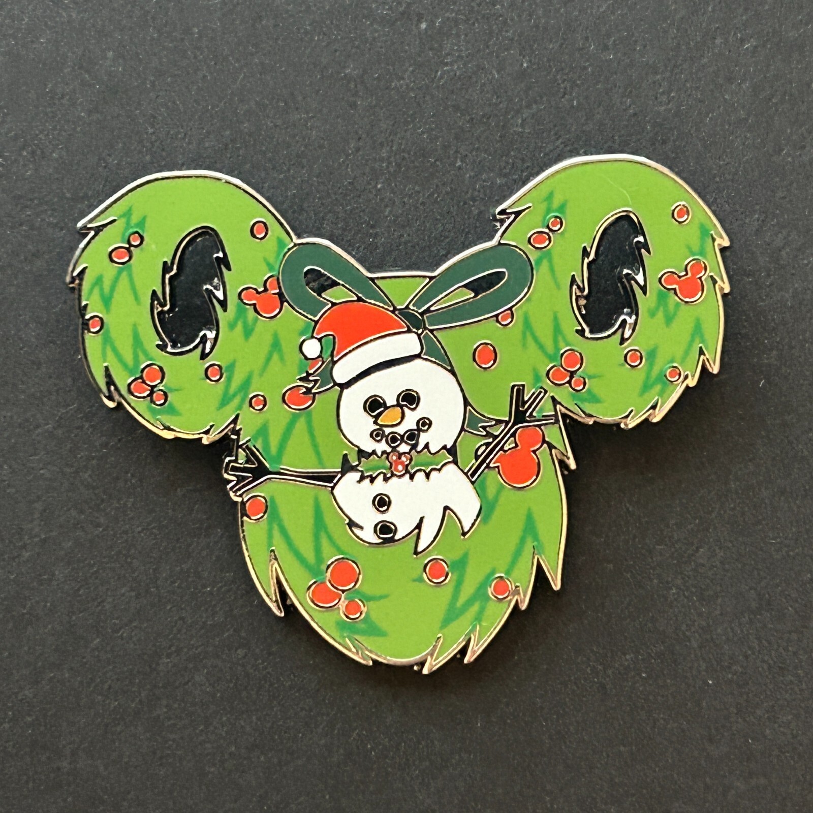 Christmas Wreath with Snowman - Mickey Icon Disney Pin 164899