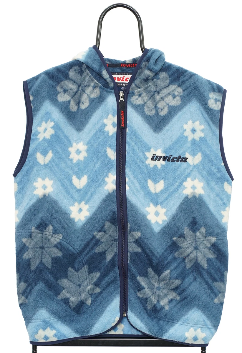 Vintage Invicta 90s Blue Fleeced Gilet Large eBay