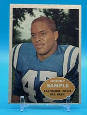 1960 Topps #9 Johnny Sample RC  Colts Rookie *Crease* Refer To Pictures