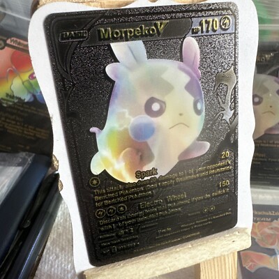 Morpeko V Pokemon HP170 Black Foil 🖼️ Fan Art Card | eBay