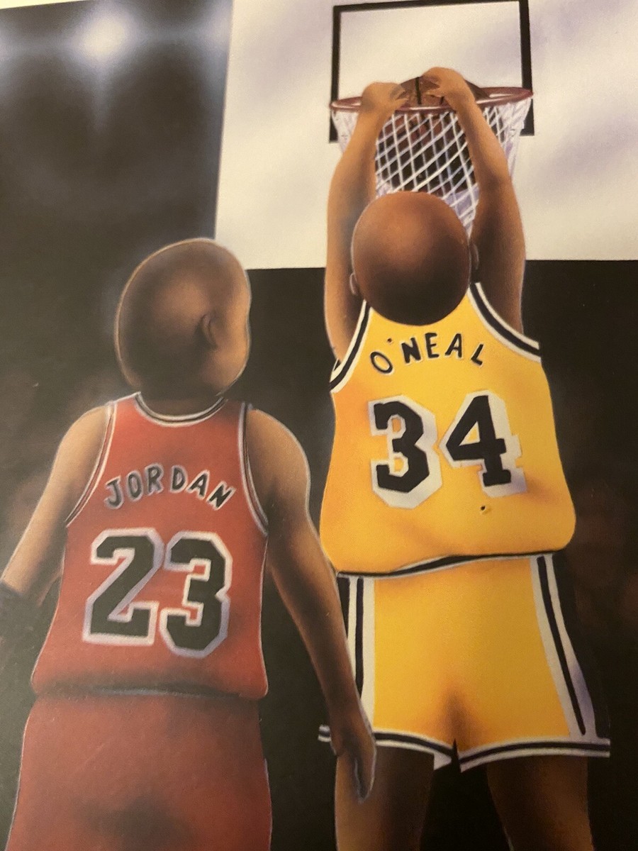 Artist T. Richard “Slam Dunk” w/ child JORDAN & O'NEIL-print