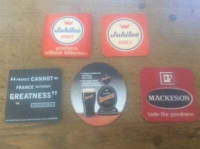 Restposten Vintage Bierdeckel Werbung Stout Guinness Jubiläum Mackeson Beamish