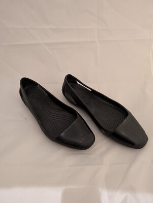 Iconic Crocs Comfort Womens Size 9 At Work Black Ballet Flat