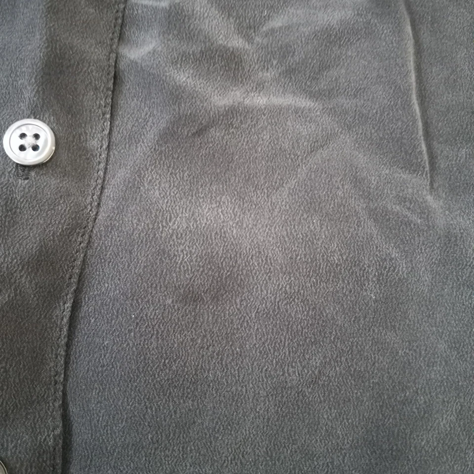 EQUIPAMIENTO Blusa Top Mujer Mujer Botón Seda Informal Carrera Diaria Negra M Foto 3 de 4