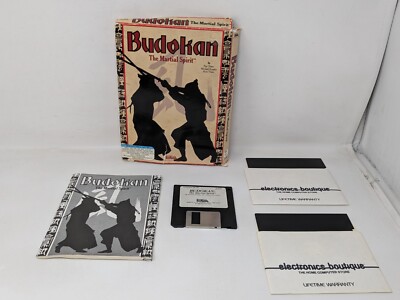Budokan The Martial Spirit Big Box IBM PC Game MS-DOS 3.5'' Vintage