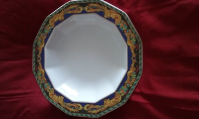 Versace Vintage 90s Collectors Le Roi Soleil by Rosenthal Rimed Soup Bowl 8 5/8''