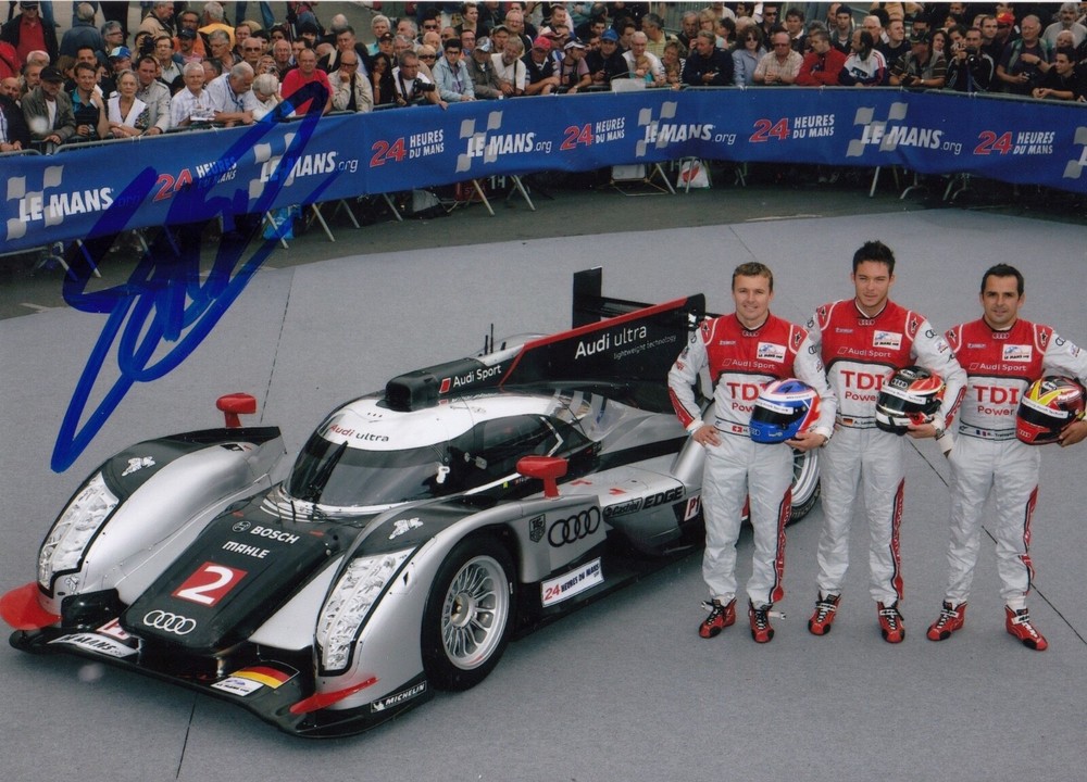 Signed Benoit Treluyer Audi R18 TDI Le Mans 2011 Autograph Photo