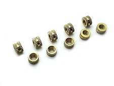  50x M4 L4mm OD6.3mm Brass Cylinder Knurled Threaded Insert Embedded Nut