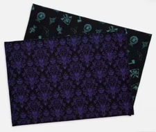 Disney Parks Haunted Mansion Placemat Wallpaper Reversible Madame Leota Hat Box