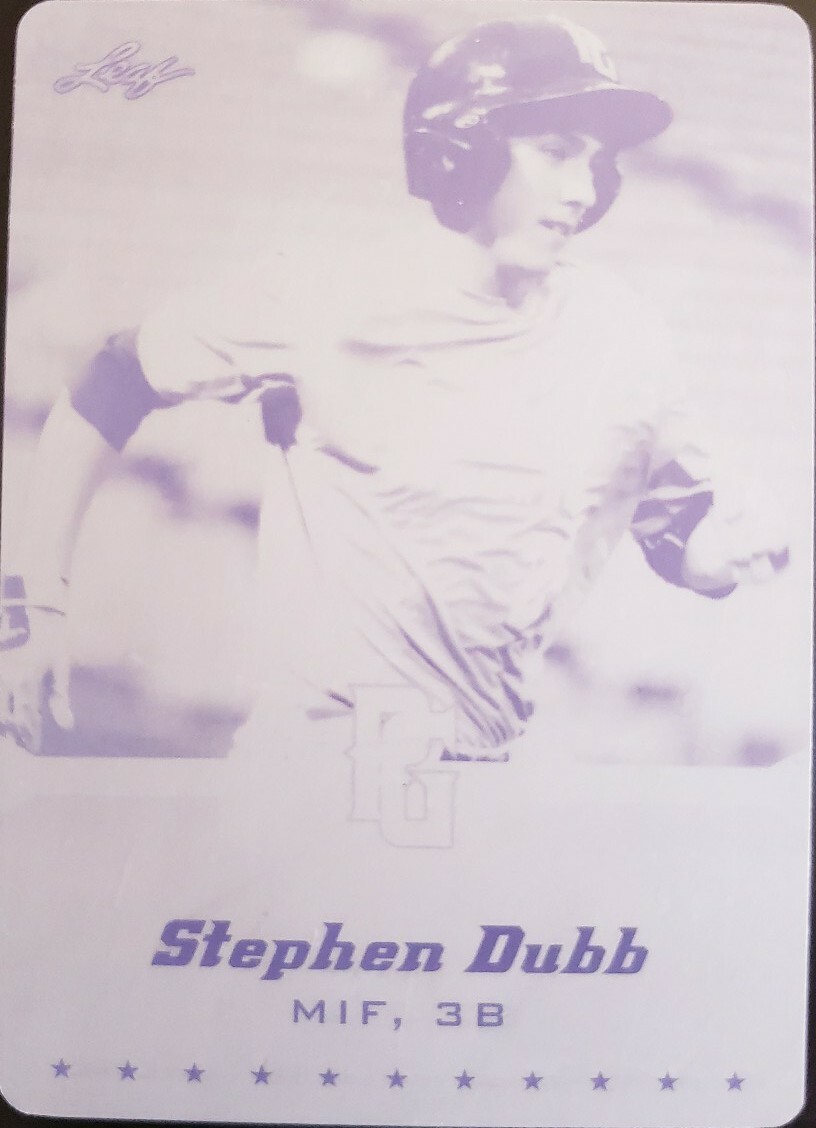 STEPHEN DUBB 2013 Leaf Perfect Game Rookie Black PRINTING PLATE SP #1/1 of 1 USC