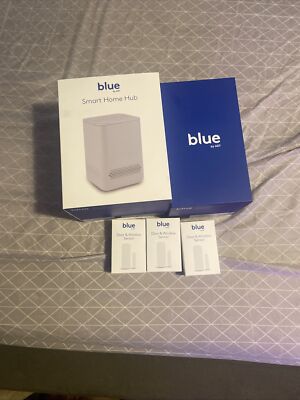 Blue ADT Outdoor Security Camera SCE2R0-29 3 sensor Smart Home Hub no power cord