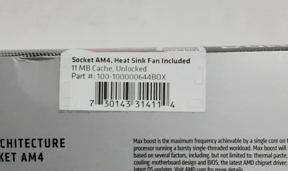 New, AMD Ryzen 4500 6-Core 3.6Ghz AM4 Zen 2 Processor w/Wraith Stealth Cooler - Image 4 of 4