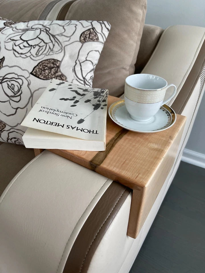 Sofa Armrest Table, Simple and Functional Couch Tray, Sofa Arm Tray , Handmade - Image 4 of 4