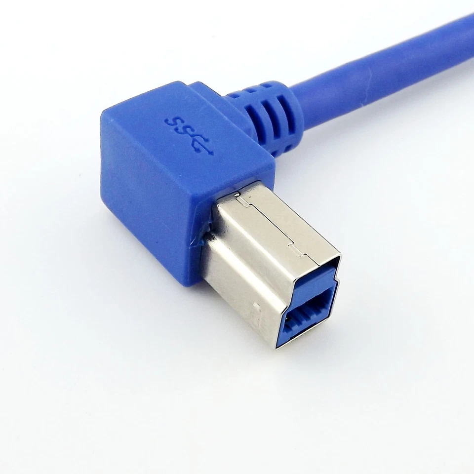 1FT USB 3.0 A Female Panel Mount to B Male Right Angled Printer Data Sync Cable - Image 3 of 4
