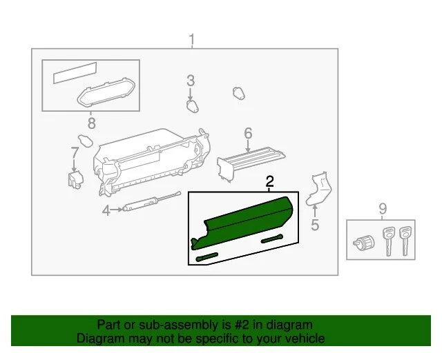 Puerta guantera 55501-53080-C1 para Lexus IS250 IS300 IS350 2014-2016 NUEVA OEM Foto 3 de 4