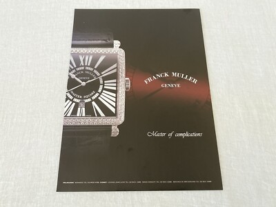 Magazine Print AD ~ 1 Page Franck Muller Geneve Master Square Watch 2008