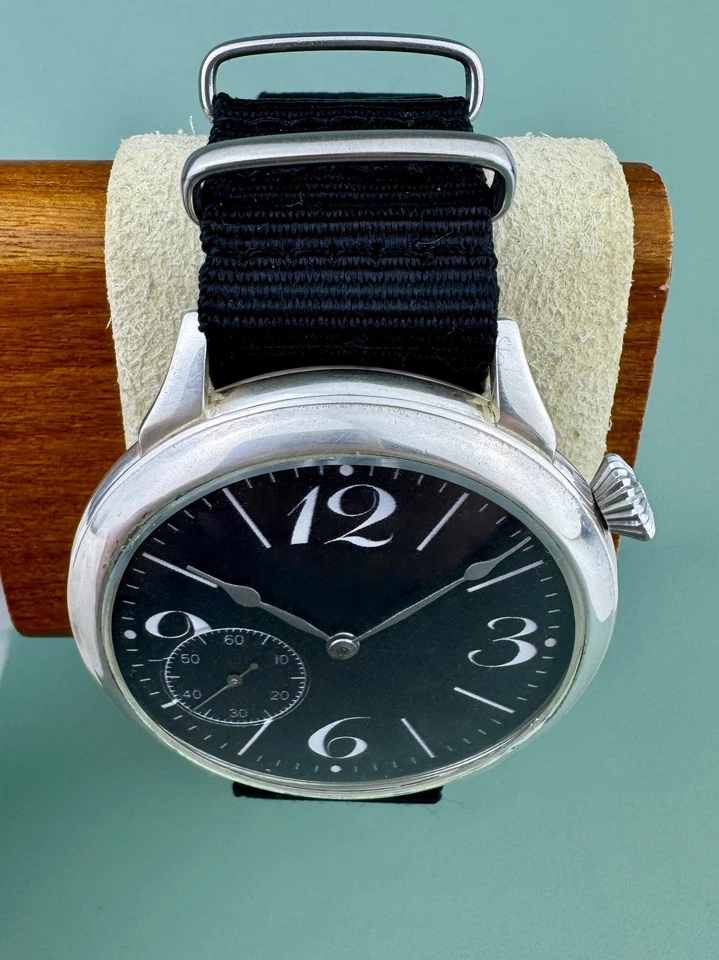 Reloj de pulsera grande vintage ZIM convertido de reloj de bolsillo soviético, mecánico años 50 Foto 4 de 4