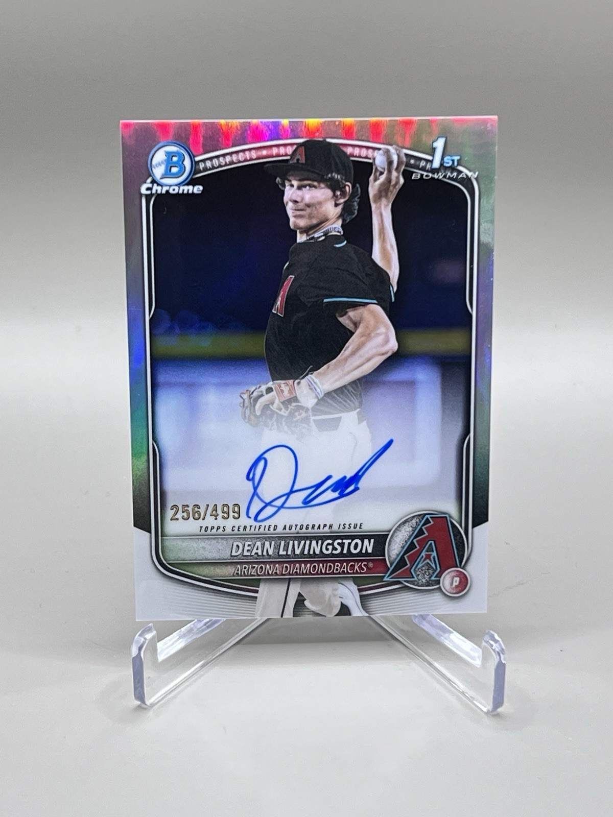 2025 Bowman Draft DEAN LIVINGSTON 1st Chrome Refractor Auto /499 Arizona #CPA-DL