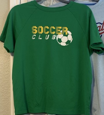 Simply for Sports Boys Soccer Club T-Shirt Green L 14/16 Short Sleeve Polyester