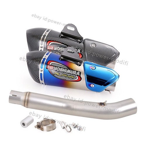 Sistema silenciador tubo medio 51 mm puntas de escape deslizables para Honda CBR250R 2011-2016 - Imagen 9 de 12