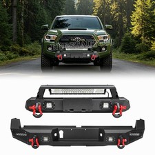 Offroad Front Rear Bumper For 2016-2019 2023 Toyota Tacoma W Winch Platelights Offroad Front Rear Bumper For 2016-2019 2023 Toyota Tacoma W Winch Platelights