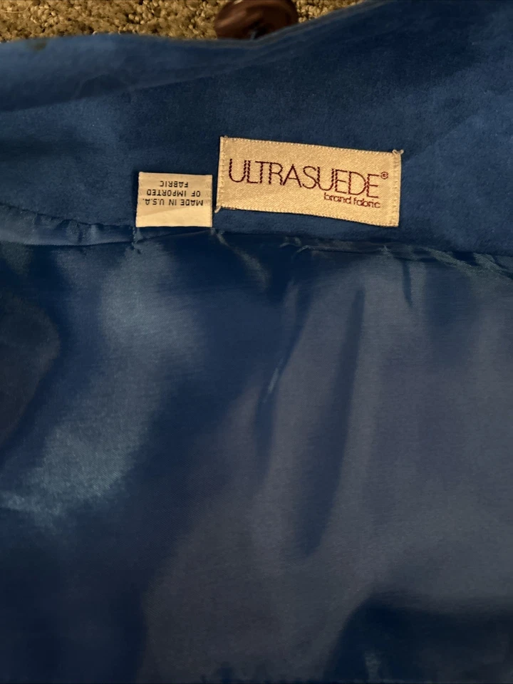 Vintage 1980s Nordstrom Gallery Signatures Russell Taylor Royal Blue Ultra Suede - Image 3 of 4