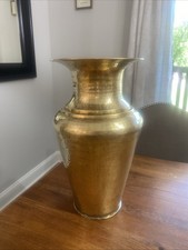 Gold Metal Floor/Table Vase Home Decor Hand H...