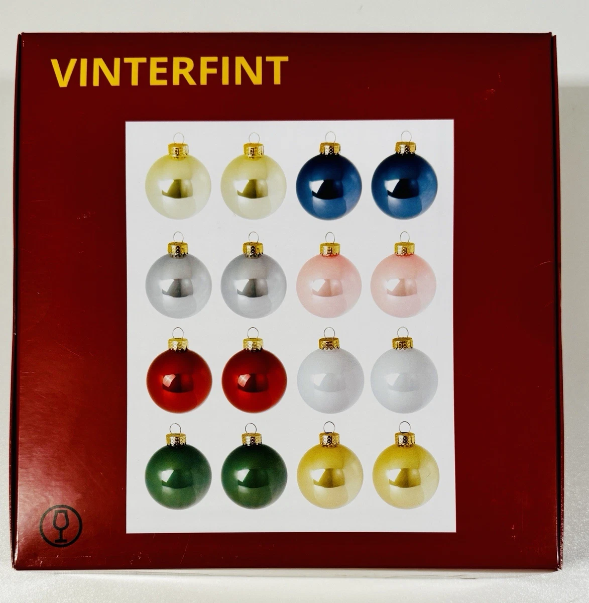 IKEA Vinterfint Weihnachtskugeln Baumschmuck 16 Stck Glas 905.534.02 NEU  OVP | eBay.de