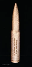 8 oz .50 BMG Copper Bullet 8oz .999 Fine Copper 50 Cal