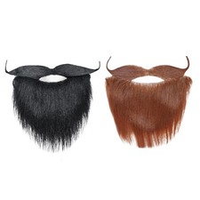 Mustache Party Supplies Funny Facial Hair for Halloween for Adults Props Holiday