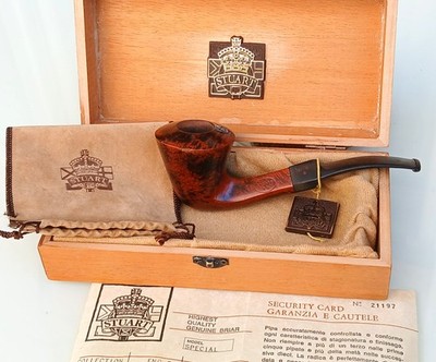 RARE 1984 STUART PIPE WITH BOX AND BAG