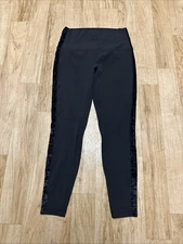 Lululemon Align Super High Rise Leggings Black Crushed Velvet Women's 12